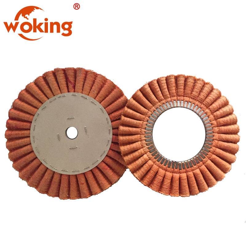 Orange 18'' Bias Open Sisal And Cloth Buff For Automotive Industry